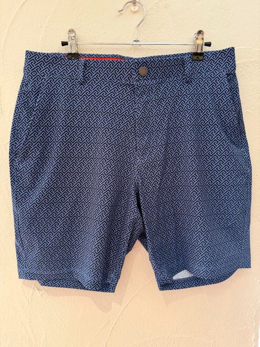 Redvanly Hanover Pull-On Shorts Medium Geo Icon Blue 7.5"